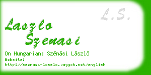 laszlo szenasi business card